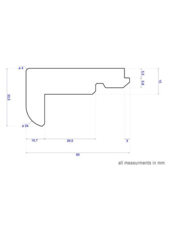 Kahrs Nosing 15mm - 15x60x1200mm 2