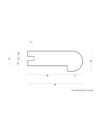 T&G Nosing - 26x67x900-2700mm 2