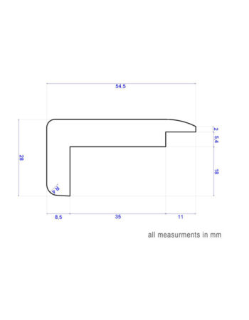 Universal Nosing - 56×900-2700mm 2