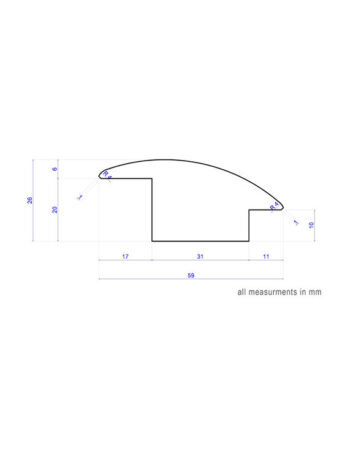 Wood to Carpet 20mm - 20x59x900-2700mm 2