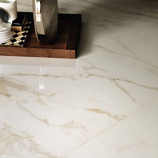 Calacatta Oro 590x590x9mm Porcelain Tile | Tiles and Wood Flooring ...