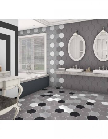 Basic Hex 250mm White Matt R9