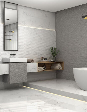 Dakota Showroom White Matt Ceramic Tile Wall