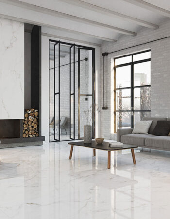 Lucia Showroom White Polished Porcelain Tile