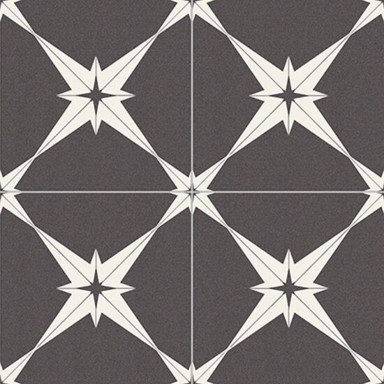 Polaris Black 450x450mm Ceramic Tile