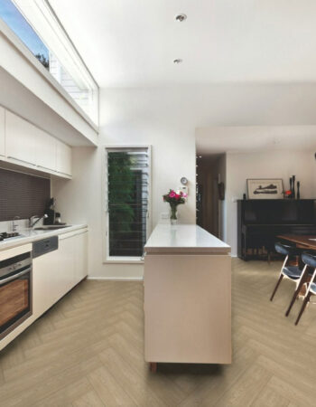 Luvanto Design Showroom Contemporary Herringbone Natural Oak 2.5x76.2x304.8mm Vinyl