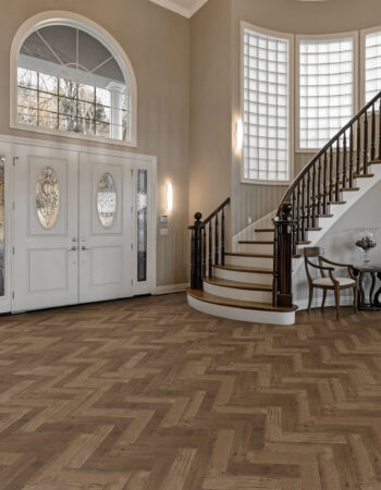 Luvanto Design Showroom Contemporary Herringbone Priory Oak 2.5x76.2x304.8mm Vinyl