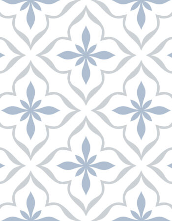 Antique Cube Pattern 200x200mm Blue Matt Ceramic Tile