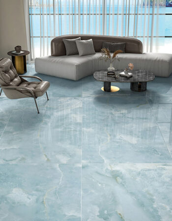 Onyx Soft Showroom 600x1200mm Aqua Polished Porcelain Tile