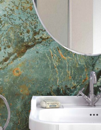 Metallic Blue Showroom 600x1200mm Gloss Porcelain Tile