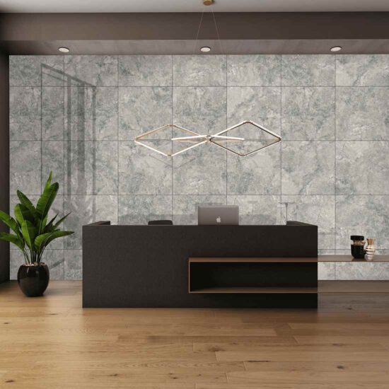 Platina Showroom 600x600mm Bianco Polished Porcelain Tile