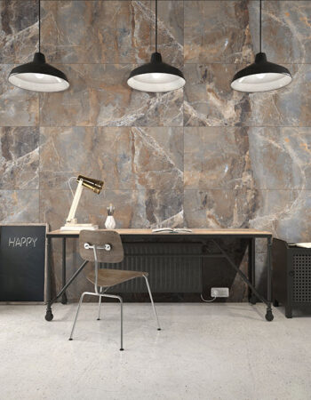 Quantum 600x1200mm Brown Matt Porcelain Tile Showroom