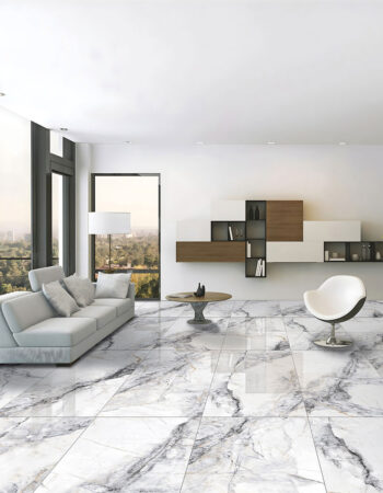 Marmara Ice 600x1200mm White Polished Showroom 1 Porcelain Tile