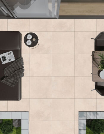 Vintage 600x600mm Beige Matt Showroom Porcelain Tile