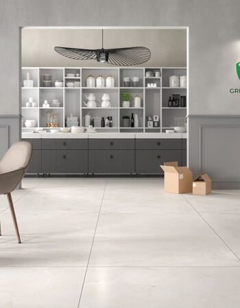 Elegant Onyx 600x1200mm Beige Polished Porcelain Tiles Roomset