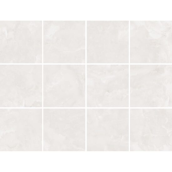 Elegant Onyx 600x600mm Bianco Matt Porcelain Tiles Faces