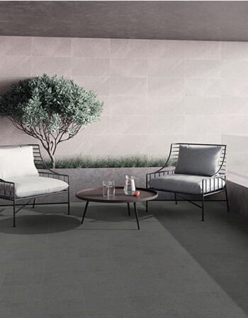 Hakodate 300x300mm Charcoal Matt R12 Porcelain Tiles Showroom