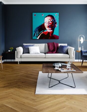 Loc Herringbone 14x110x600mm Smoked Oak Brushed Matt Lacquered Showroom