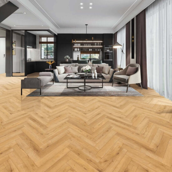 Laminate Herringbone Natural Oak 12x101x606mm Fhlh121 Showroom