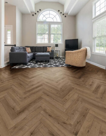 Laminate Herringbone Smoked Oak 12x101x606mm Fhlh336 Showroom