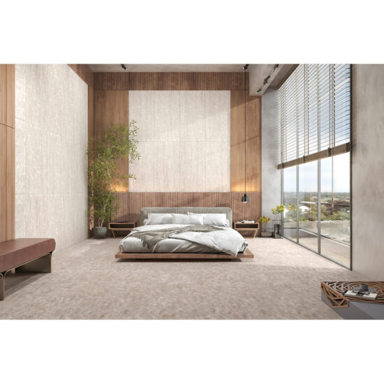 Mystical 600x1200mm Gris Matt Cross Cut Porcelain Tiles Roomset