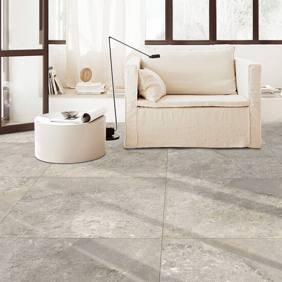 Portland 600x600mm Taupe Matt Porcelain Tiles Showroom