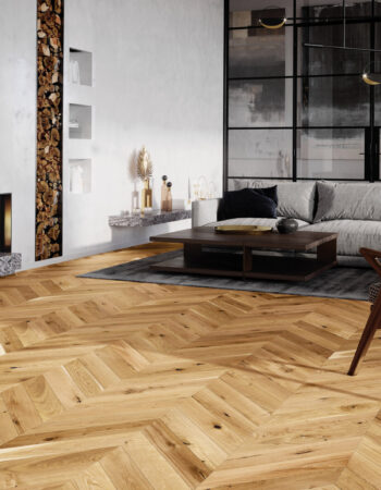 Chevron 14x130x725mm Brushed Matt Lacquered Showroom