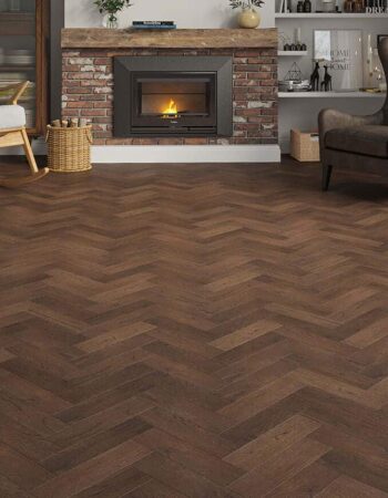 Arden Engineered Herringbone Oak 10x80x300mm Showroom