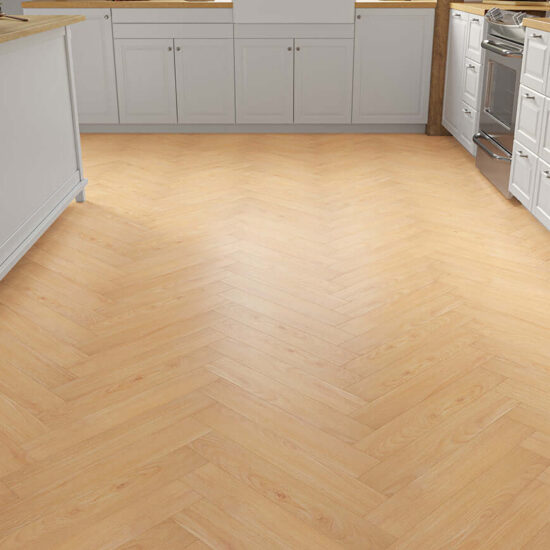 Oakleigh Herringbone Buttermere Laminate 8x100x600mm Showroom
