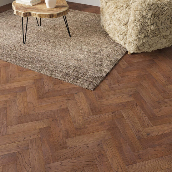 Windsor Engineered Herringbone Oak 10x80x300mm Showroom 1