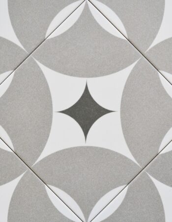 Agora Matt Ceramic Tile 200x200mm Grey Patterned