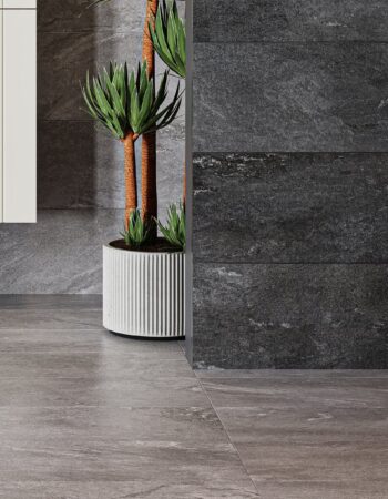 Etna Sugar Textured Ceramic Tile Showroom 6