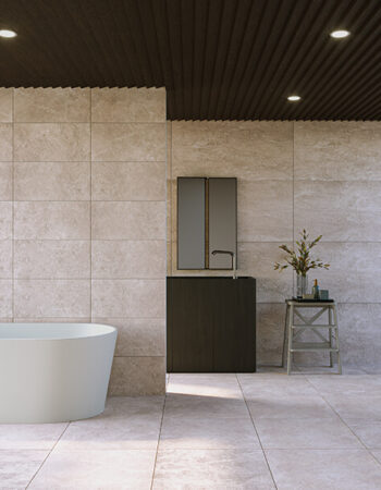 Siltstone 600x600mm Grey Matt Carving Tile Shworoom 1