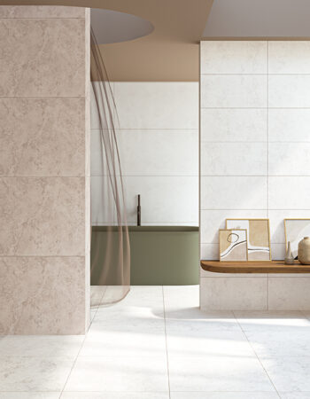 Siltstone Carving 300x600mm Blanco Matt Porcelain Tile Showroom