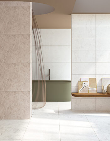 Siltstone Carving 300x600mm Grey Matt Porcelain Tile Showroom