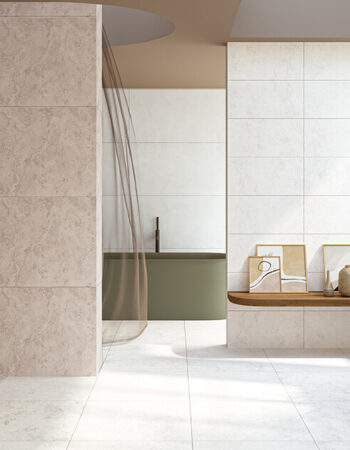 Siltstone Carving 600x600mm Natural Matt Porcelain Tile Showroom